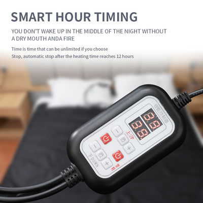 अनुकूलन योग्य धोने योग्य विद्युत गर्म कंबल सुरक्षित अति ताप संरक्षण के साथ