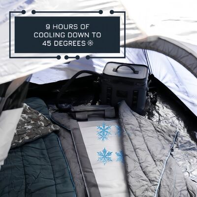 एर्गोनोमिक डिज़ाइन और अलग करने योग्य कूलिंग पैड के साथ पोर्टेबल कूलिंग कैंपिंग चेयर आरामदायक बाहरी गतिविधियों और कार्यक्रमों के लिए