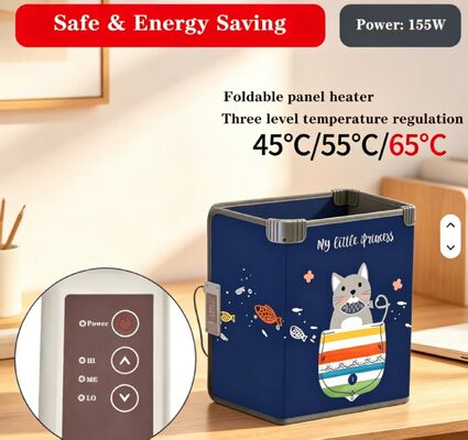 कस्टम आकार इलेक्ट्रिक हीटेड विंडप्रूफ वार्म फुट प्लेट 220V 165W, इनडोर हीटिंग के लिए 3-स्पीड समायोज्य वाटरप्रूफ फुट हीटिंग मैट