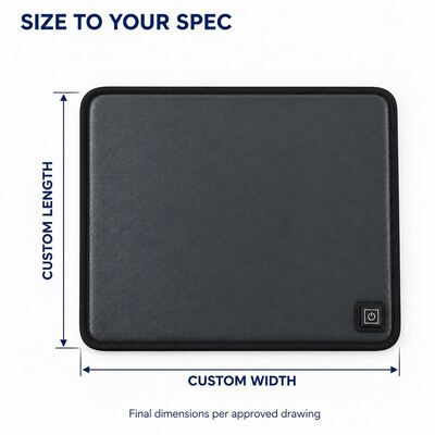 24V Heated Pet Mat, Splash-Resistant Wipe Clean Pet Heating Pad with Anti-Slip Dotted Back and Detachable Cord, Custom Size to Drawing Color Logo Packaging for OEM ODM