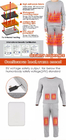 सुदूर इन्फ्रारेड इलेक्ट्रिक गर्म कपड़े ग्रैफेन फिल्म सामग्री यूएसबी चार्जिंग